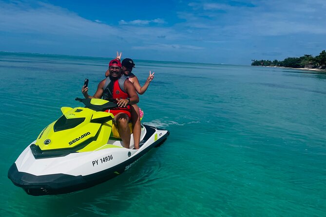 3H Jet Ski Tour to Discover Moorea - Temae adds a white-sand beach view