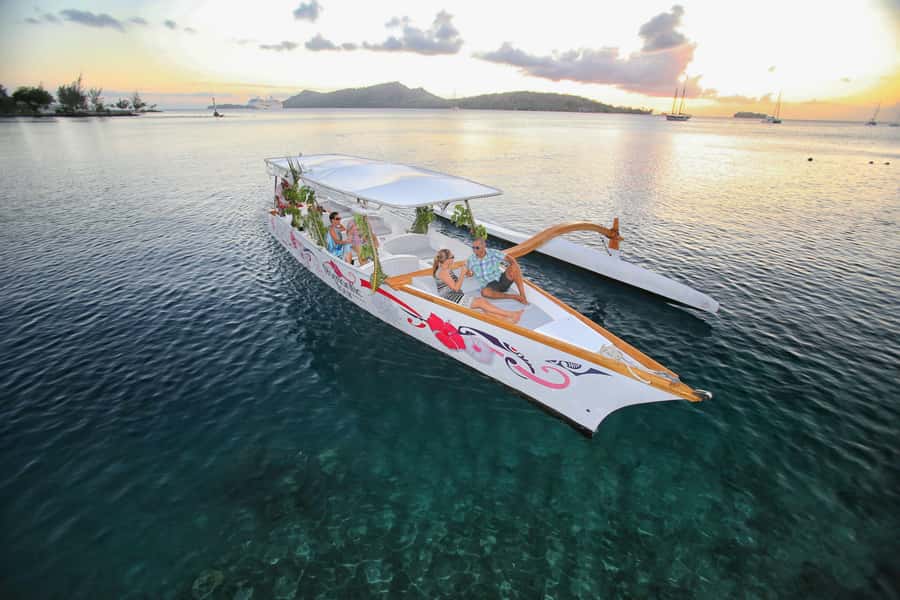 Bora Bora: Combo Sunset Cruise & Romantic Dinner at St James - Key points at a glance