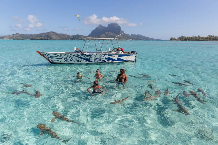 Bora Bora: Lagoon Tour and Snorkeling Experience - Coconut bread and Mount Otemanu views