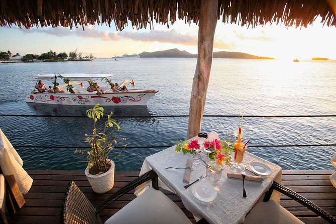 Bora Bora Sunset Cruise and Dinner at St James restaurant - A Traditional Outrigger With Room for Six Couples