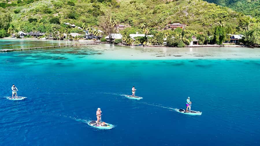E-Board private tour of Moorea lagoon - Photos from the water and the optional drone upgrade