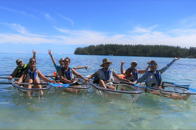 Eco guided excursion to the lagoon of Moorea in transparent kayak 1/2 day morning - Who will enjoy this Moorea morning