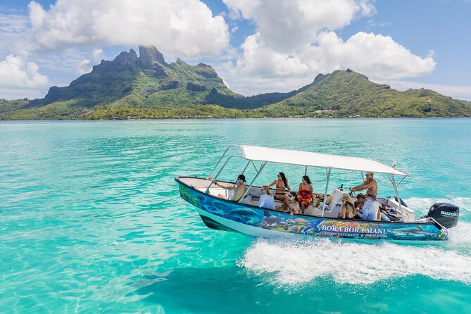 French Polynesia Snorkeling and 4X4 Adventure Tour with Buffet - Amanahune and the Matira view