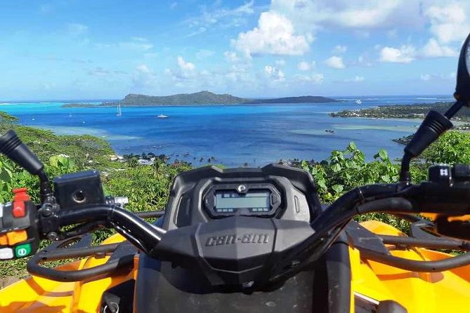 Island Tour & Getaway on the Bora Bora Mountains by Quad / ATV - Amanahune Plateau and Bora Bora’s many shades of blue