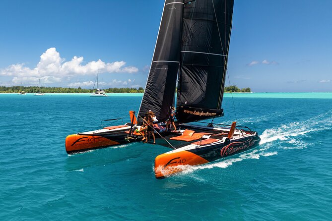 LUXURY Catamaran Bora Bora : Sailing, Snorkeling & Floating Bar - Bora Bora from the deck of Vitamin Sea