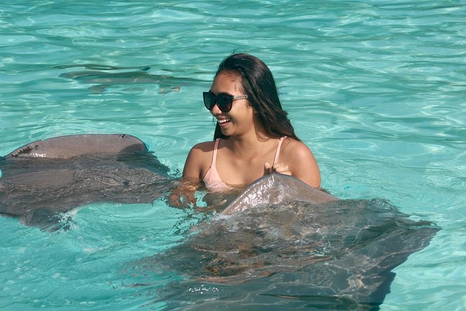 Moorea Explorer Jet Ski tour - The swimming stop with rays, fish, and black-tip sharks