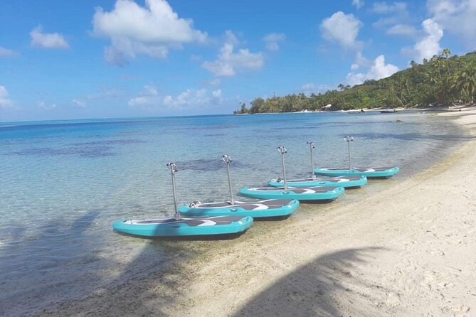 Private Electric Paddle Cruise in Bora Bora - Learning the electric paddle board