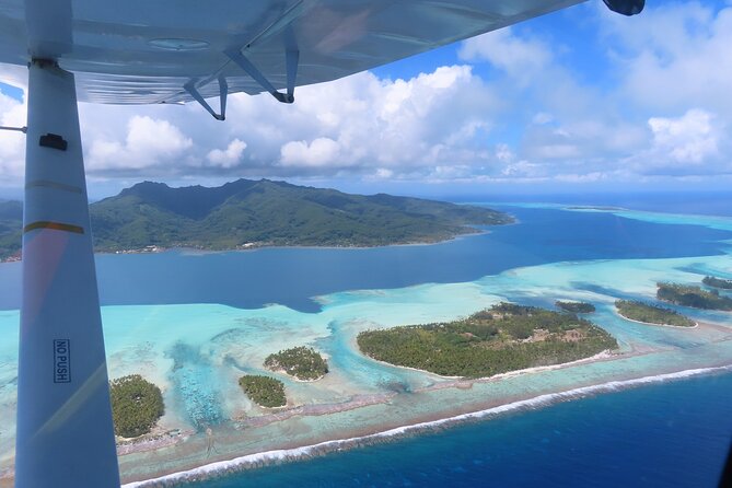 Private flight, in a light plane over the Polynesian motus from Raiatea - Pickup, waiting, and practical planning