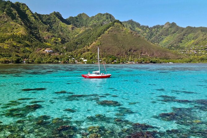 PRIVATE Half Day Tour : Moorea Snorkeling & Sailing on a Catamaran named Taboo - Coral gardens, colorful fish, and the underwater tiki