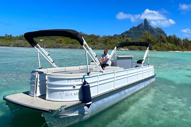 Private Lagoon Tour on a Prestigious Pontoon Boat in Bora Bora - Mount Otemanu views from the water