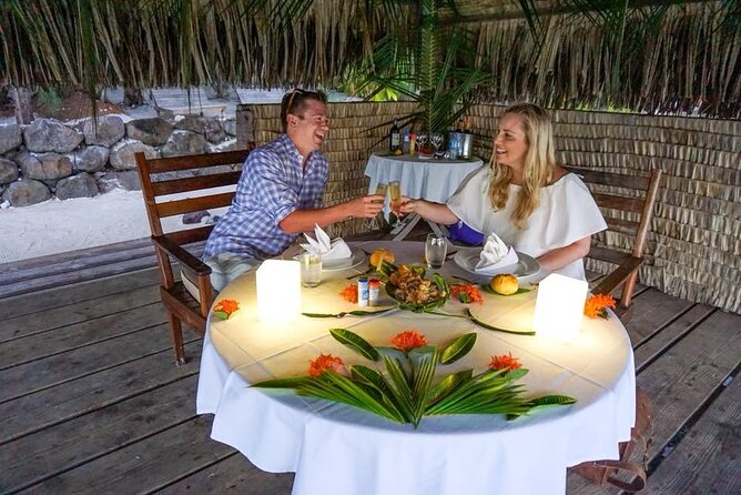 Romantic Private Sunset and Motu Dinner for Two - Dinner beside a white-sand beach