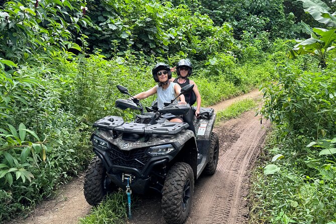 Trip to the heart of Tahaa Safari Mountains in Quad / ATV - The river spring adds a welcome change of pace